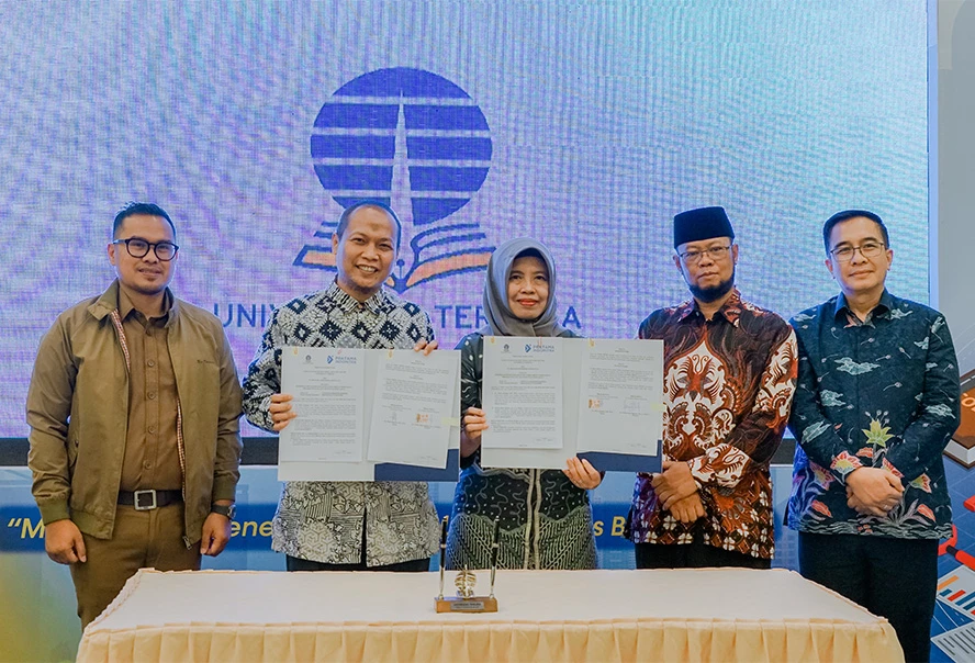 Penandatanganan perjanjian kerja sama Universitas Terbuka dengan PT Pratama Indomitra